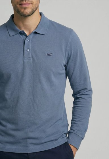 POLERAS BASICA ML PIQUE SKY - 3