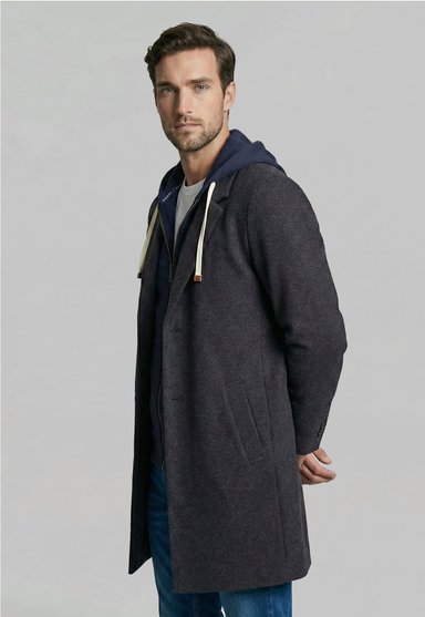 ABRIGO CLASICO HOUSTON DK GREY MELANGE - 1