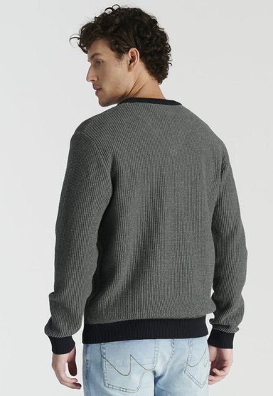 SWEATER ALGODÓN HOMBRE NEW MAN GRIS RIOJA HERITAGE DK GREY - 4