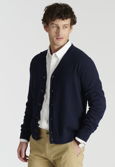 CÁRDIGAN HOMBRE NEW MAN AZUL MARINO BOIRO HERITAGE NAVY - 1