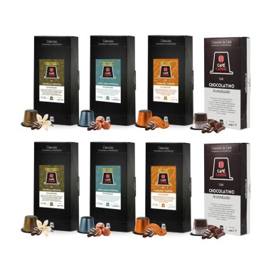 MIX CAFÉ AROMATIZADO - 80 CÁPSULAS NESPRESSO COMPATIBLES - 1