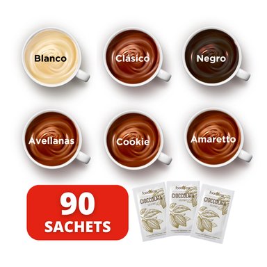 CHOCOLATE CALIENTE - MIX CACAO FULL 90 SACHETS - 1