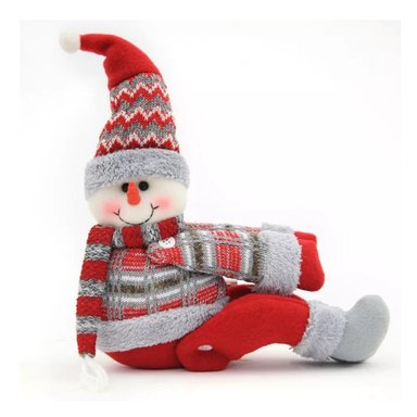 MUÑECO ADORNO DE NAVIDAD TAPADOR DE CORTINA MUÑECO NIEVE - 1