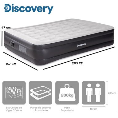 COLCHÓN INFLABLE DISCOVERY 47 CM X 157 CM CAMA QUEEN - 2
