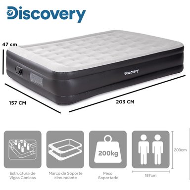 COLCHÓN INFLABLE DISCOVERY 47 CM X 157 CM CAMA QUEEN - 7