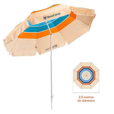 QUITASOL SOMBRILLA PLAYA GRANDE 2,5 M UV+50 QUINTAY SOL BOSSCAMP - 3