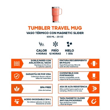 VASO TERMICO TAPA MAGNETIC SLIDER 600 ML TERMO MUG DISCOVERY - 4