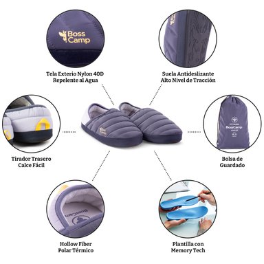 PANTUFLA TÉRMICA SOFTSHOES QUINTAY ADULTO VIOLET - 9