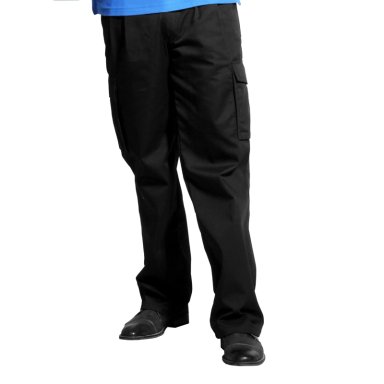 PANTALÓN HOMBRE 90 GRADOS NEGRO MI6400002 GABARDINA EJECUTIVO CARGO - 1