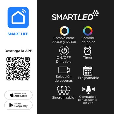 AMPOLLETA LED A60 8,5W SMART RGB E27 WESTINGHOUSE - 4