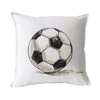 FUNDA COJÍN ESTAMPADO 45X45 PELOTA FÚTBOL - 1