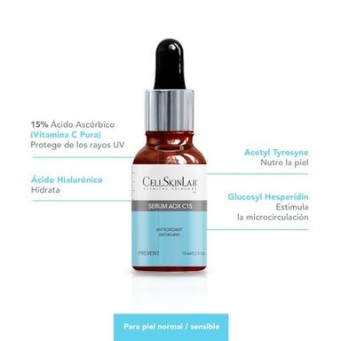 SERUM ROSTRO Y CUELLO CELLSKINLAB 15 ML AOX C15 - 2