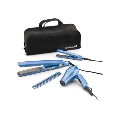 KIT VIAJE BABYLISS PRO PLANCHA ALISADORA 2091 SECADOR DE PELO - 1
