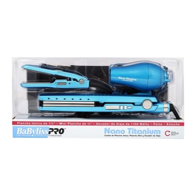 KIT VIAJE BABYLISS PRO PLANCHA ALISADORA 2091 SECADOR DE PELO - 4