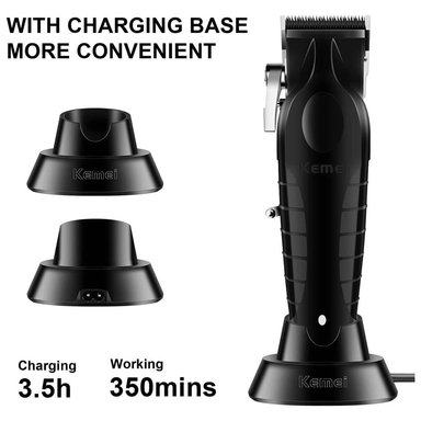 COMBO KEMEI PROFESIONAL DE CORTADORA KM 2296 Y PATILLERA KM 2299 - 8