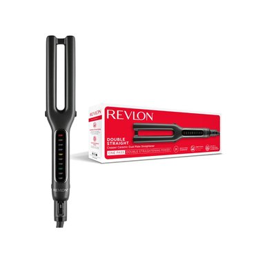 REVLON PLANCHA DE PELO DE DOBLE PLACA DE COBRE Y CERÁMICA RECTA - 2