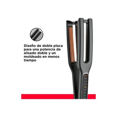 REVLON PLANCHA DE PELO DE DOBLE PLACA DE COBRE Y CERÁMICA RECTA - 3