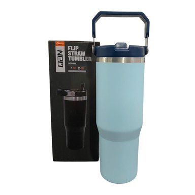 BOTELLA TERMICA FLIP STRAW TUMBLER 900 ML CELESTE - 2