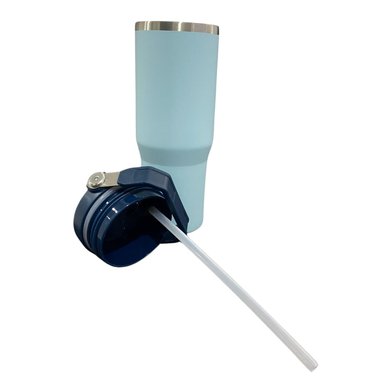 BOTELLA TERMICA FLIP STRAW TUMBLER 900 ML CELESTE - 4