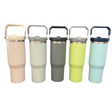 BOTELLA TERMICA FLIP STRAW TUMBLER 900 ML CELESTE - 6