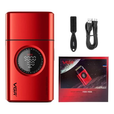 SHAVER AFEITADORA PROFESIONAL VGR 377 9000RPM REGULABLE Rojo - 4