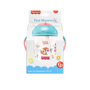 VASO BOMBILLA FIRST MOMENTS 270 ML FISHER PRICE ROSA BB1017 - 3