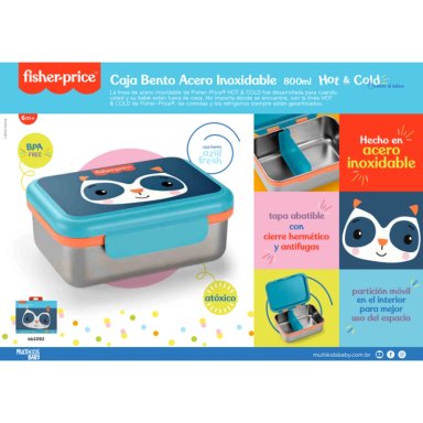 LONCHERA FISHER PRICE BENTO BOX ACERO BB1092 AZUL - 3
