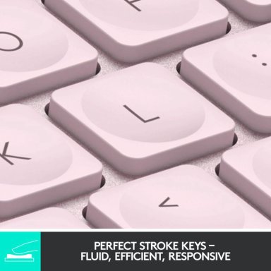 TECLADO UNIVERSAL LOGITECH MINI MX KEYS ROSA - 5