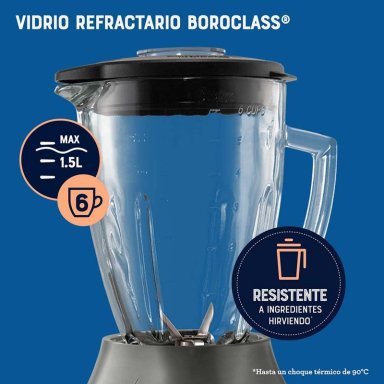 LICUADORA OSTER BLSTPEG-GPB 800 W 1500 ML VASO VIDRIO 6 VEL - 7