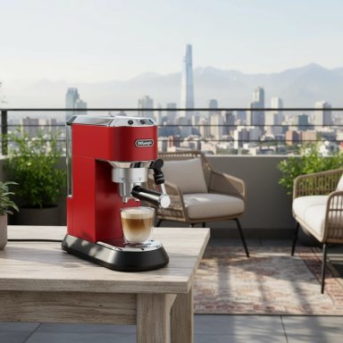 CAFETERA DELONGHI ESPRESSO DEDICA STYLE ROJA - 4