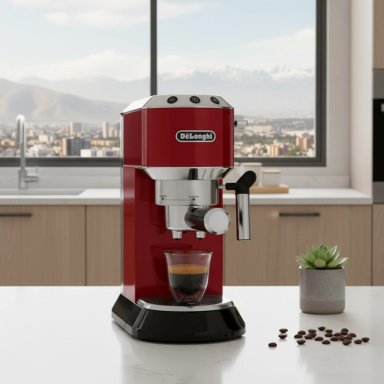 CAFETERA DELONGHI ESPRESSO DEDICA STYLE ROJA - 6