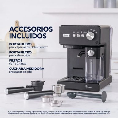CAFETERA AUTOMATICA OSTER PRIMALATTE NUEVO MODELO 2025 NEGRA - 7