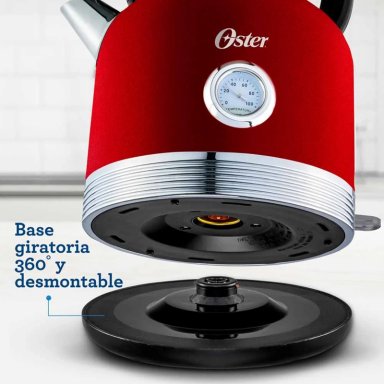 HERVIDOR OSTER ROJO 2,5L TIPO TETERA CON TERMOMETRO ACERO - 9