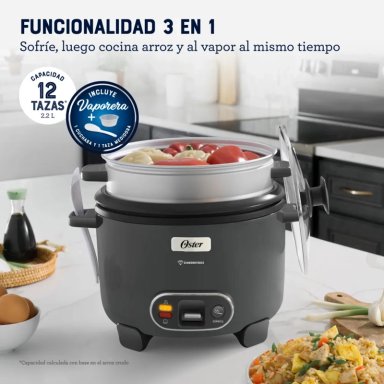 ARROCERA OSTER 12 TAZAS SOFRITO Y VAPORERA MOD 2212406 - 5