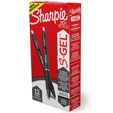 CAJA 12 BOLIGRAFO GEL SHARPIE S-GEL 1.0MM NEGRO NO MANCHA - 2