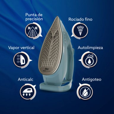 PLANCHA OSTER AEROGLIDE PLUS S7400 VAPOR 200GR 1600W - 7