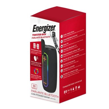 PARLANTE BLUETOOTH ENERGIZER BTS108 10W LED USB FM - 2