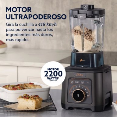 LICUADORA PROFESIONAL OSTER TITAN 2200W VASO VIDRIO 2.5L - 3