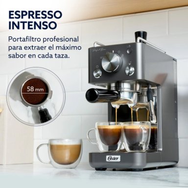 CAFETERA ESPRESSO OSTER PERFECT BREW 15 BARES 58 MM COMPACTA - 4