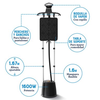 VAPORIZADOR CENTRO DE PLANCHADO OSTER 1800W CON GANCHO 1,8L - 4