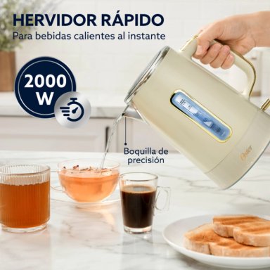 HERVIDOR OSTER PREMIUM BEIGE COLECCION 2026 1,7L LUZ 2000W - 4