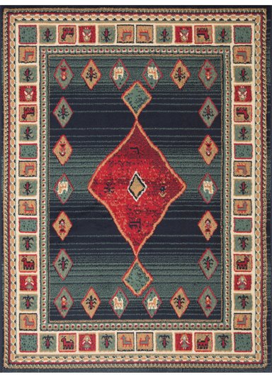 ALFOMBRA CANNON ZINNIA CLÁSICA TRADICIONAL PASILLO NEGRO 57 X 200 CM - 1