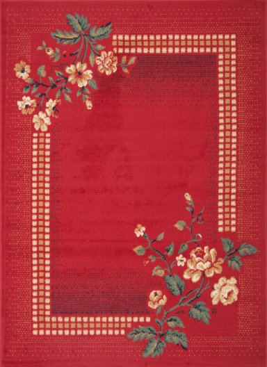ALFOMBRA HORTENSIA ROJO 133X180 - 1
