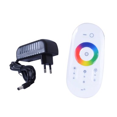 LAMPARA DE PIE LED COLORES RGB C/CONTROL NEGRO - 3
