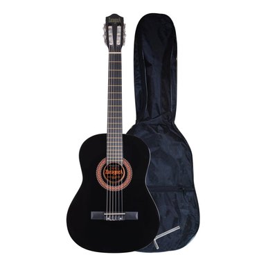 GUITARRA CLÁSICA 39 CUERDA DE NYLON NEGRA ZARAGOZA - 4