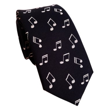 CORBATA SEDA TEJIDA NOTAS MUSICALES - 1