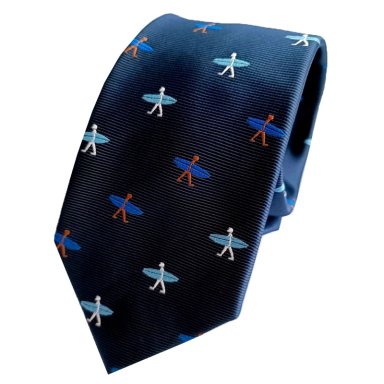 CORBATA HOMBRE AZUL MARINO TEJIDA SURFER, LUCIACORBATAS - 1