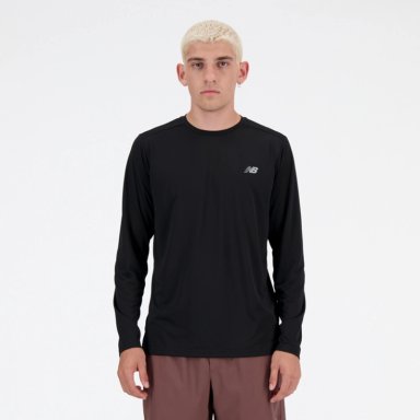 POLERA HOMBRE NEW BALANCE NEGRO MANGA LARGA MT41225BK - 1