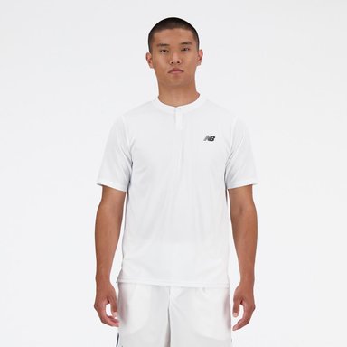 POLERA TENIS HOMBRE NEW BALANCE TOURNAMENT BLANCO - 1