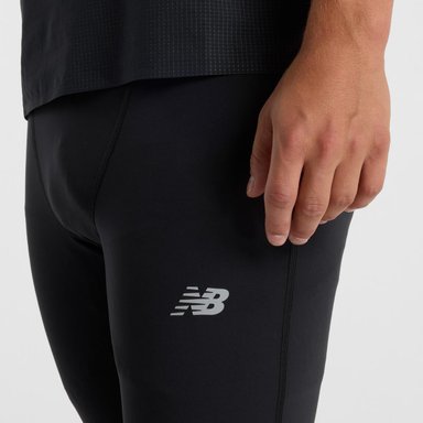 CALZAS LARGAS RUNNING HOMBRE NEW BALANCE SLEEK TIGHT NEGRO - 4